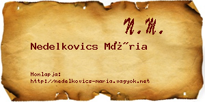 Nedelkovics Mária névjegykártya
