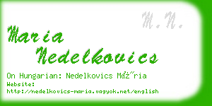 maria nedelkovics business card